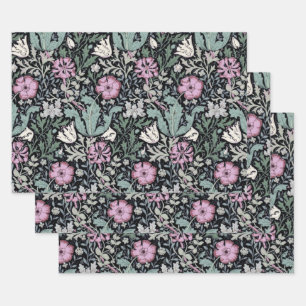 William Morris Poppy Botanical Victorian Wallpaper Wrapping Paper Sheet