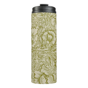 William Morris Poppy Classic Floral Green Thermal Tumbler