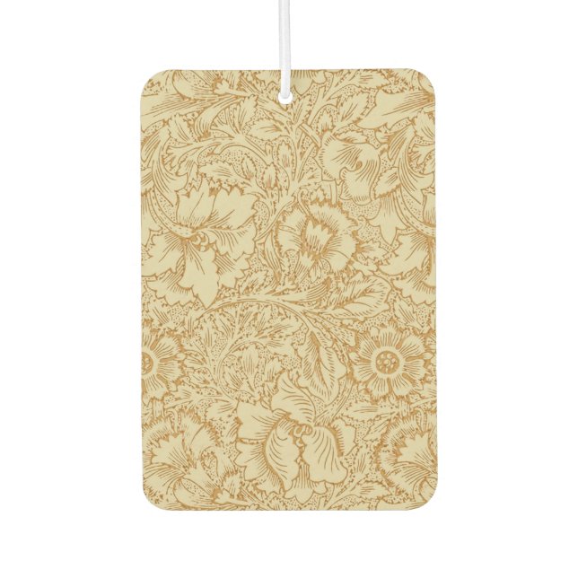 William Morris Poppy Floral Wallpaper Car Air Freshener (Front)