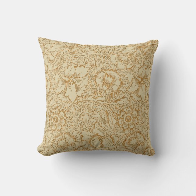 William Morris Poppy Floral Wallpaper Cushion (Front)