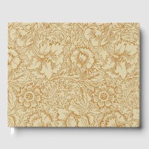 William Morris Poppy Floral Wallpaper Guest Book
