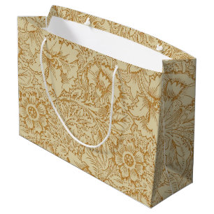 William Morris Poppy Floral Wallpaper Large Gift Bag