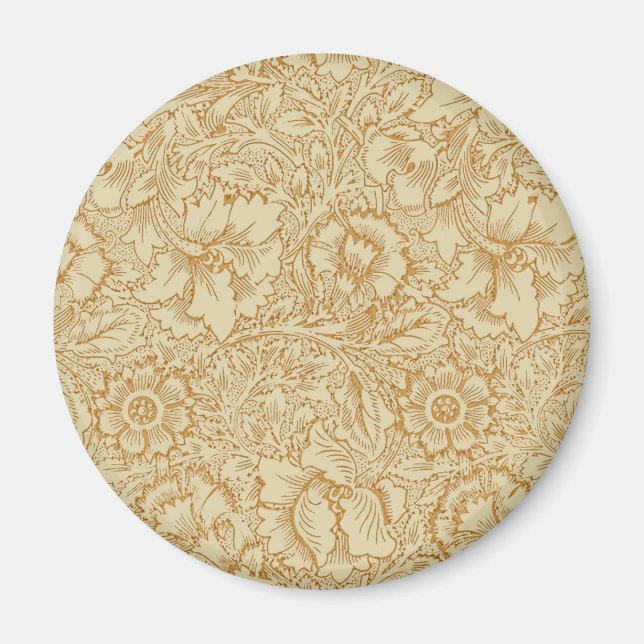 William Morris Poppy Floral Wallpaper Magnet (Front)