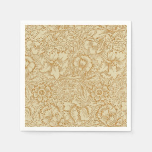 William Morris Poppy Floral Wallpaper Napkin