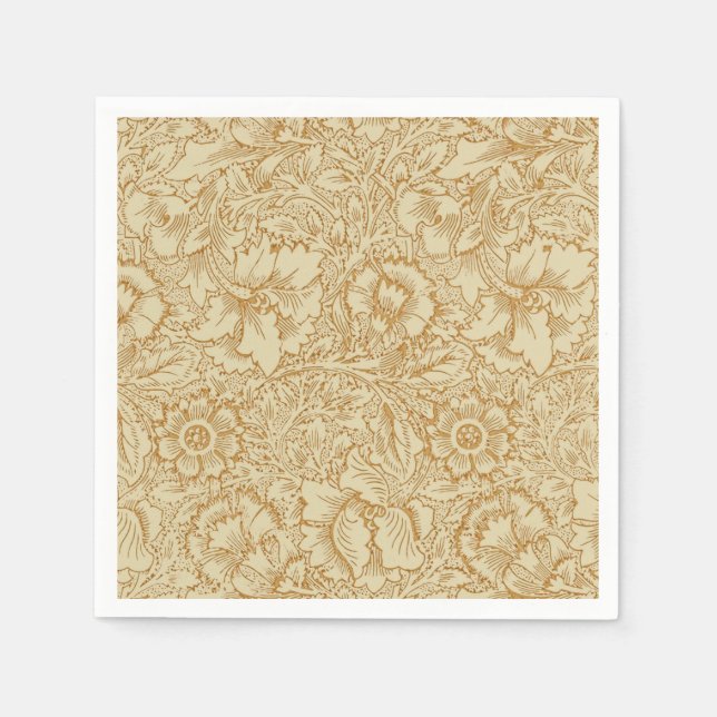 William Morris Poppy Floral Wallpaper Napkin (Front)