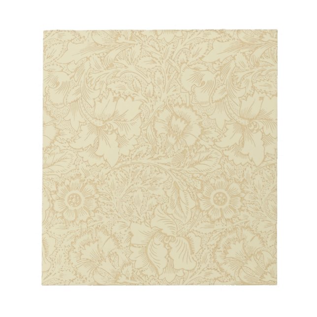 William Morris Poppy Floral Wallpaper Notepad (Front)