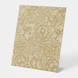 William Morris Poppy Floral Wallpaper Pedestal Sign