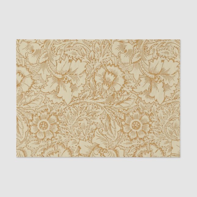 William Morris Poppy Floral Wallpaper Tissue Paper (Front)