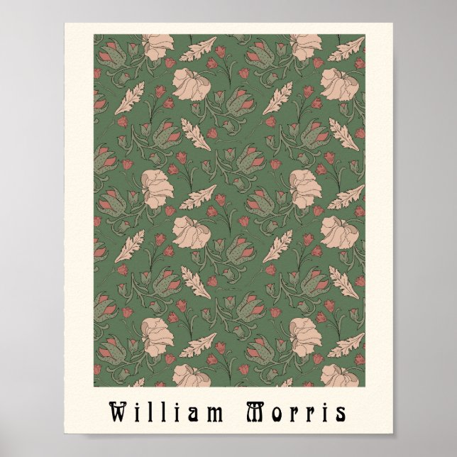 William Morris poster art nouveau flowers vintage  (Front)