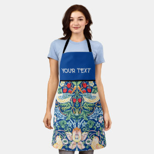 William Morris' Print: Strawberry Thief, Blue Apron