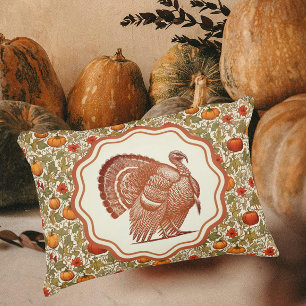 William Morris Pumpkins Wild Turkey Decorative Cushion