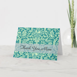 William Morris Queen Vintage Bird & Floral Classic Thank You Card