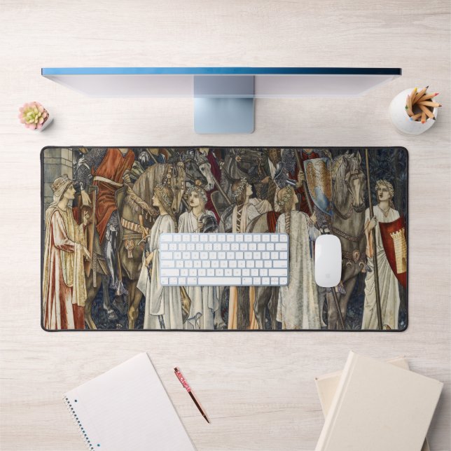 William Morris Quest for Holy Grail:Shield Forest Desk Mat (Office 1)