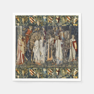 William Morris Quest for Holy Grail:Shield Forest Napkin