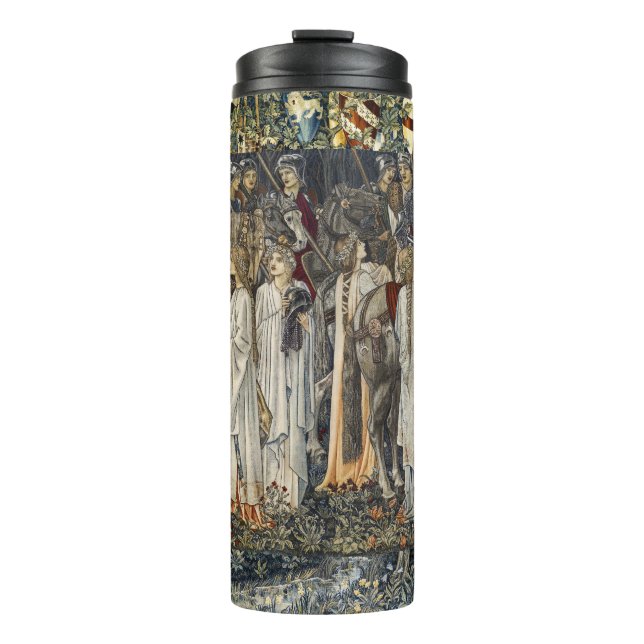 William Morris Quest for Holy Grail:Shield Forest Thermal Tumbler (Front)