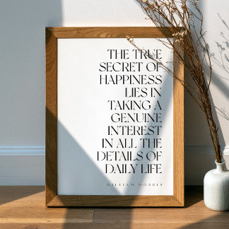 William Morris Quote Black and White Art Print