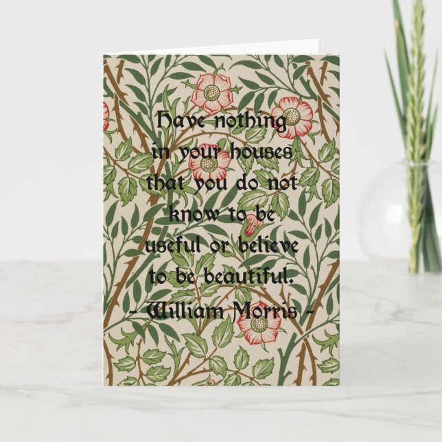 William Morris Quote Card (Front)