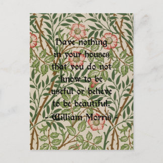 William Morris Quote Postcard