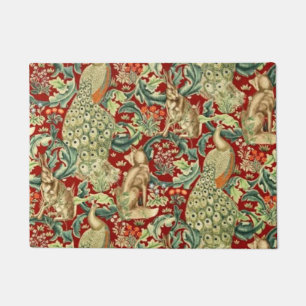 William Morris Red Pattern Forest Doormat
