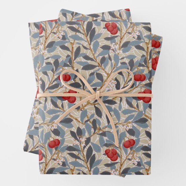 William Morris, Redberry Wrapping Paper Sheet (In situ)