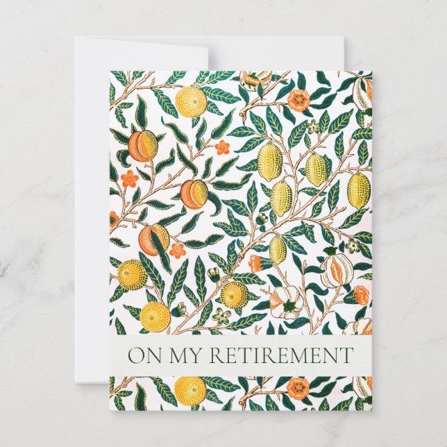 WILLIAM MORRIS RETIREMENT PARTY INVITATION (Front)