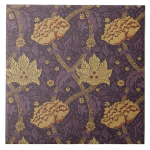 William Morris Rich Plum Colored Windrush Tile