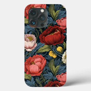 William Morris Rose, and peony iPhone 13 Pro Case