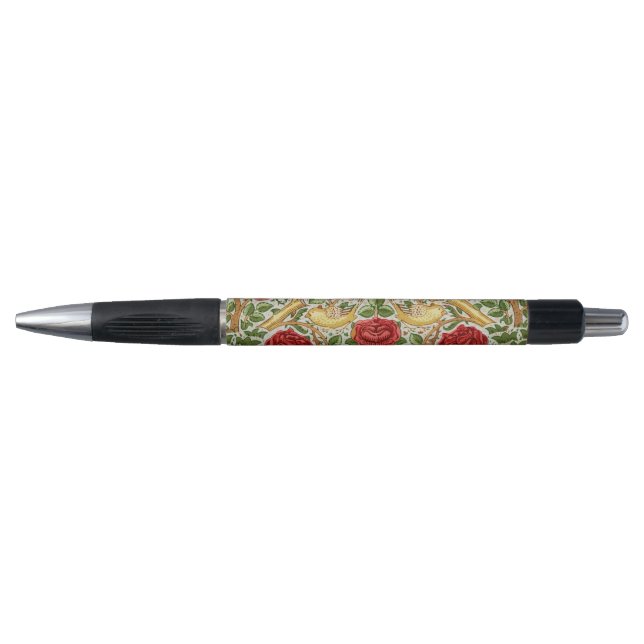 William Morris Rose & Birds Chintz Red (Front)