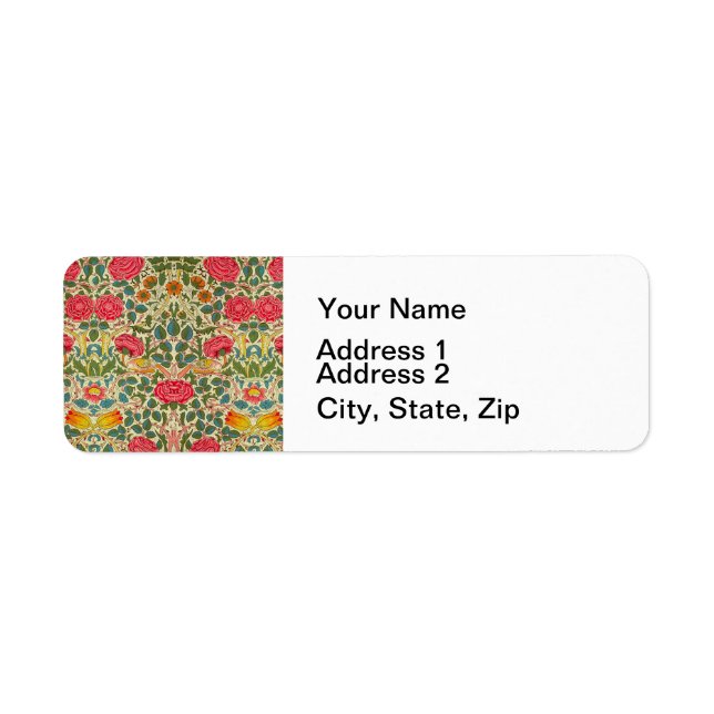 William Morris Rose Floral Chintz Pink (Front)