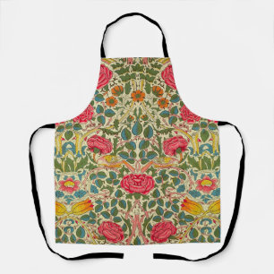 William Morris Rose Floral Chintz Pink Apron