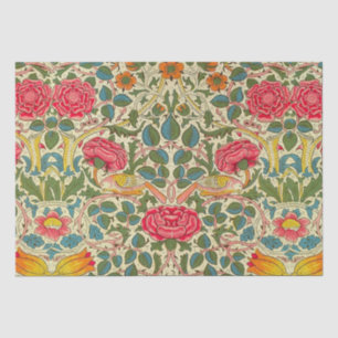 William Morris Rose Floral Chintz Pink Tissue Paper