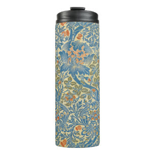 William Morris Rose & Thistle Floral Blue Thermal Tumbler