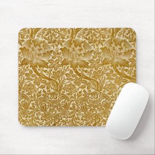William Morris Rose & Thistle Floral Golden Mouse Mat