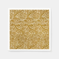 William Morris Rose & Thistle Floral Golden
