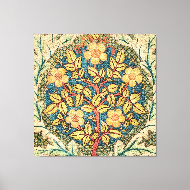 William Morris Rose Wreath  Canvas Print (Front)