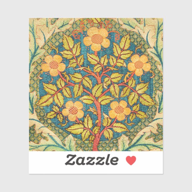 William Morris Rose Wreath: Classic Arts & Crafts  (Sheet)