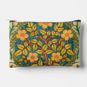William Morris Rose Wreath: Classic Arts & Crafts Accessory Pouch