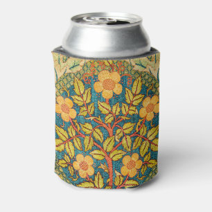 William Morris Rose Wreath: Classic Arts & Crafts Can Cooler