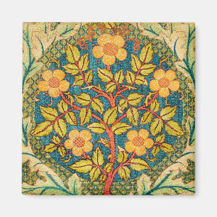 William Morris Rose Wreath: Classic Arts & Crafts  Magnet