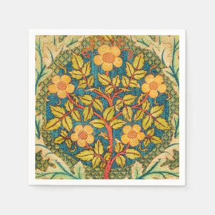 William Morris Rose Wreath: Classic Arts & Crafts  Napkin
