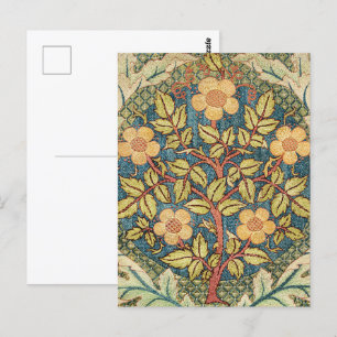 William Morris Rose Wreath Cushion Cover Classic Postcard