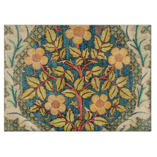 William Morris Rose Wreath  Cutting Board