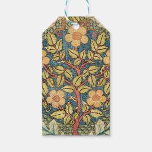 William Morris Rose Wreath Vintage Floral Art Gift Tags