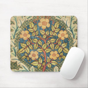William Morris Rose Wreath Vintage Floral Art Mouse Mat