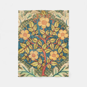 William Morris Rose Wreath (Zoomed) Throw Blanket