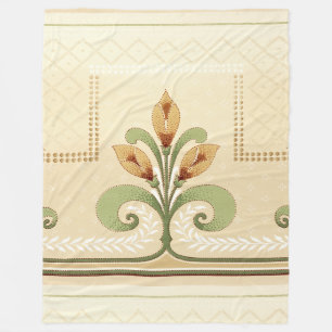 William Morris Row of Lilies Fleece Blanket