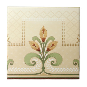 William Morris Row of Lilies Tile