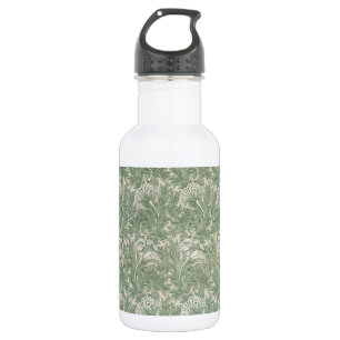 William Morris Sage Green Tulip Pattern: Vintage 532 Ml Water Bottle