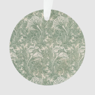 William Morris Sage Green Tulip Pattern: Vintage Ornament