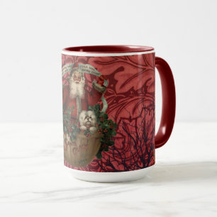 William * Morris  Santa Claus Cranberry Burgundy Mug